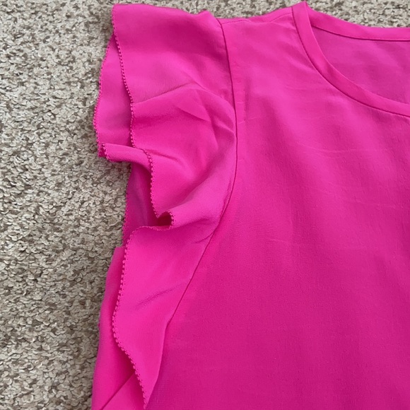 Kate Spade Flutter Sleeve Pink Silk Top, size 2 - Picture 3 of 8
